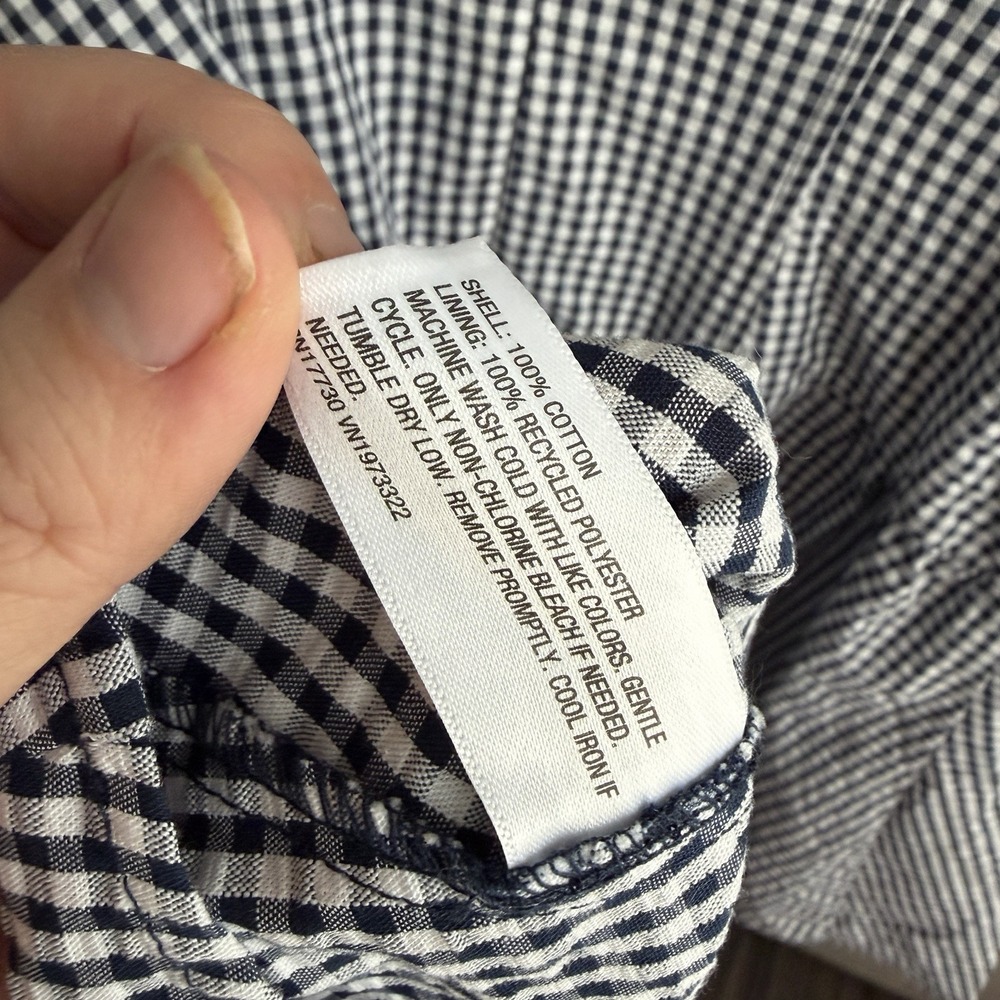 Wild Fable Navy White Plaid Drop Waist Sundress Womens Size Medium NEW Boho - Picture 6 of 6